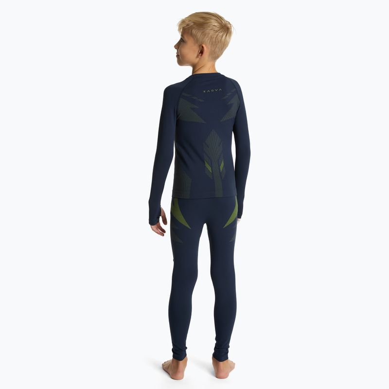 Vaikiškų termoaktyvių apatinių rinkinys KADVA ALPINESTEP THERMO LIGHT PLUS navy / green 2