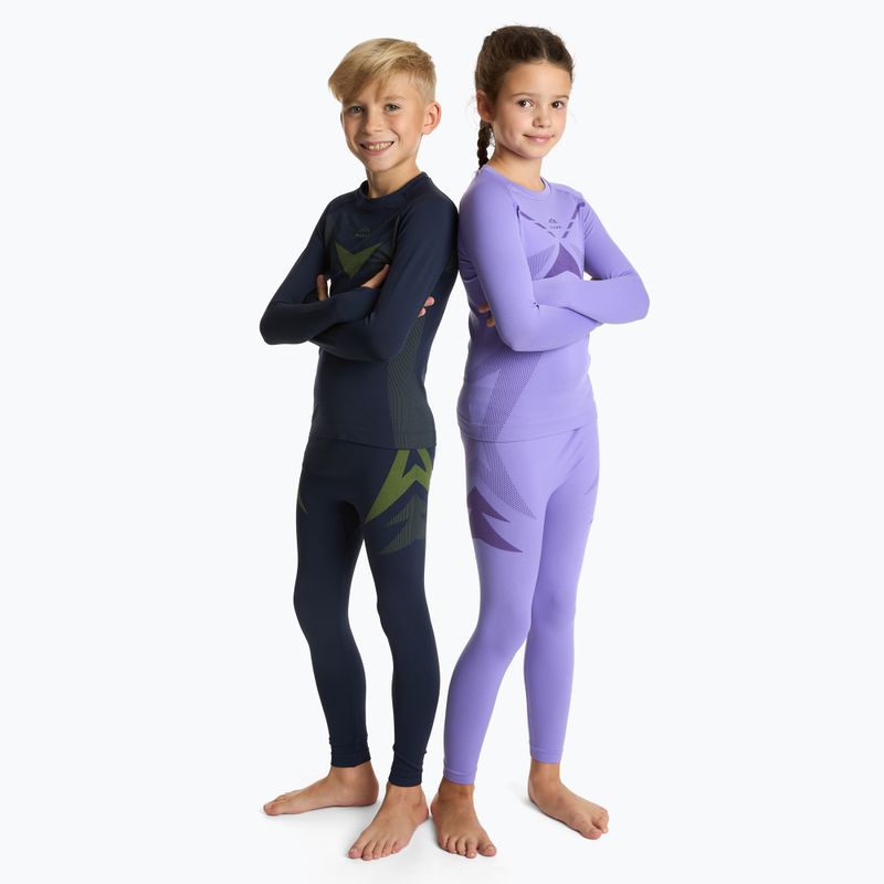 Vaikiškų termoaktyvių apatinių rinkinys KADVA ALPINESTEP THERMO LIGHT PLUS navy / green 9