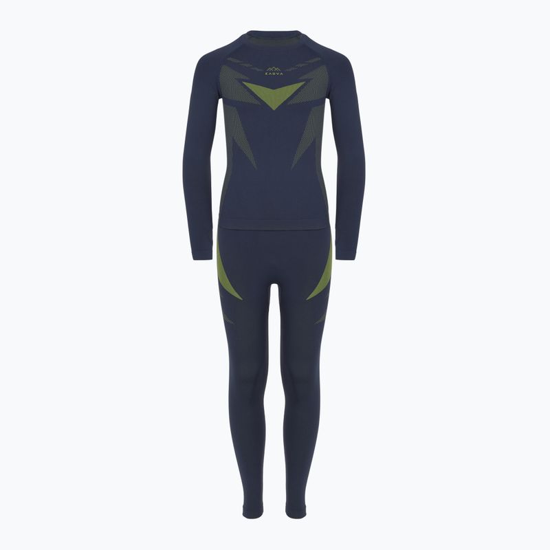 Vaikiškų termoaktyvių apatinių rinkinys KADVA ALPINESTEP THERMO LIGHT PLUS navy / green 10