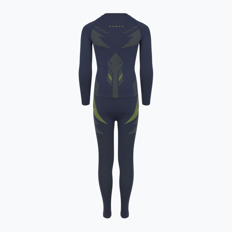 Vaikiškų termoaktyvių apatinių rinkinys KADVA ALPINESTEP THERMO LIGHT PLUS navy / green 11