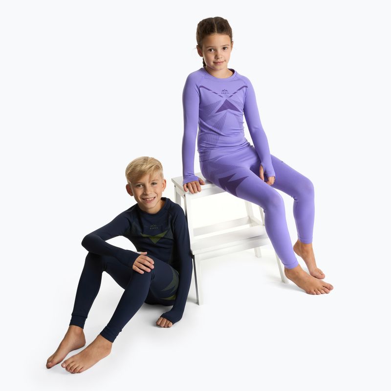 Vaikiškų termoaktyvių apatinių komplektas KADVA ALPINESTEP THERMO LIGHT PLUS be siūlių violetinės spalvos 9