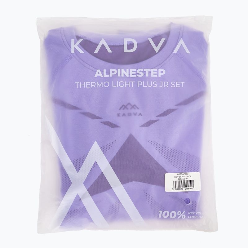 Vaikiškų termoaktyvių apatinių komplektas KADVA ALPINESTEP THERMO LIGHT PLUS be siūlių violetinės spalvos 12