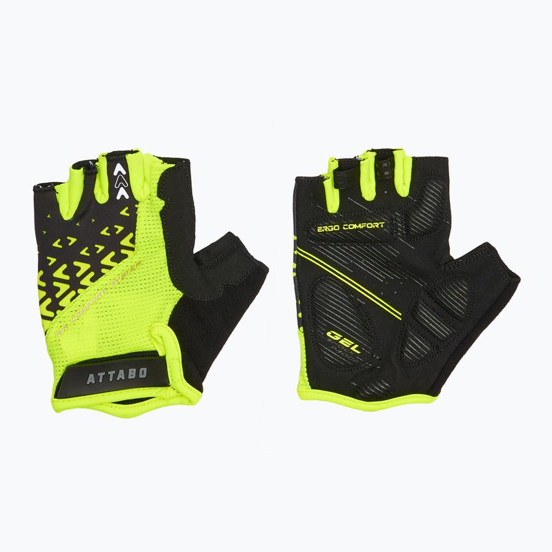 Dviračių pirštinės ATTABO Vito gel shock proof laimos palvos/juodos