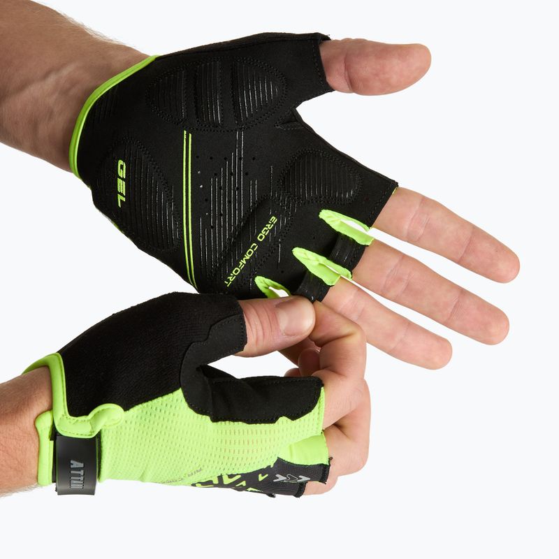 Dviračių pirštinės ATTABO Vito gel shock proof laimos palvos/juodos 2