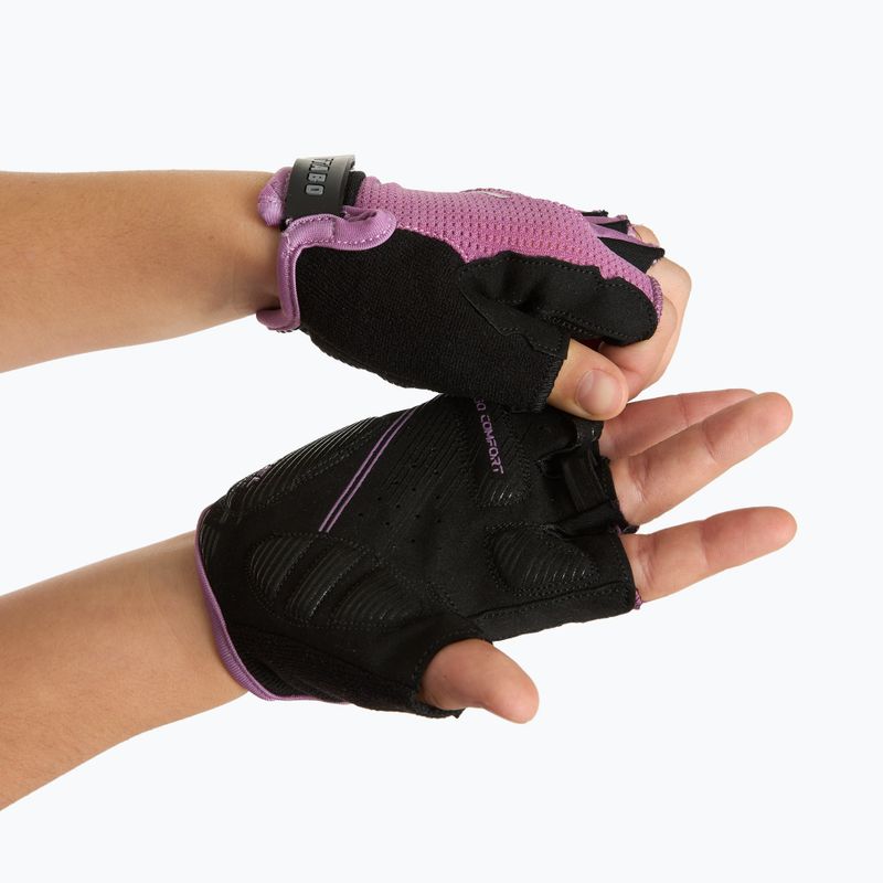 Vaikiškos dviračių pirštinės ATTABO Vito JRG gel shock proof rožinės/juodos 2