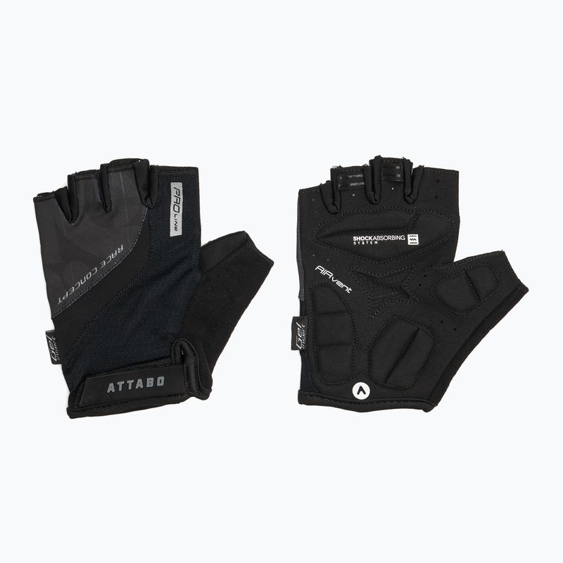 Dviračių pirštinės ATTABO Kinu Pro shock absorbing system juodos