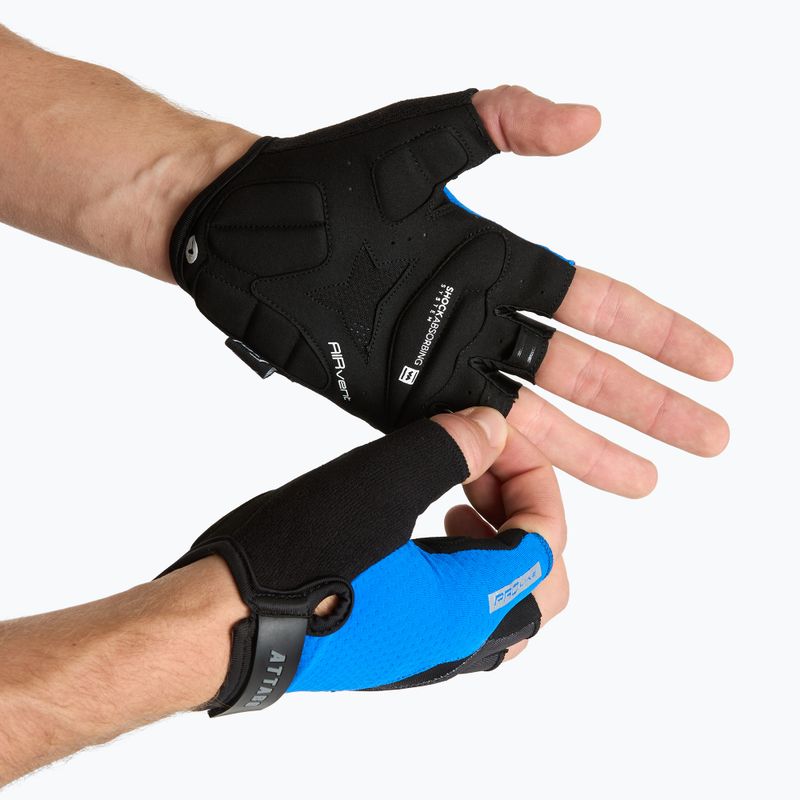 Dviračių pirštinės ATTABO Kinu Pro shock absorbing system mėlynos/juodos 2
