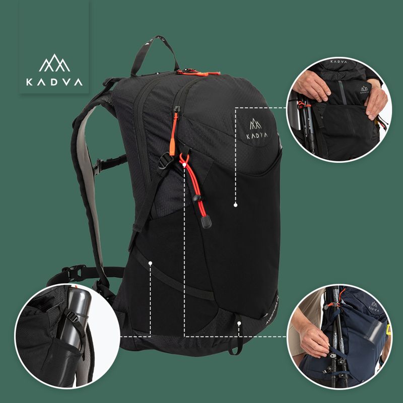 Turistinė kuprinė KADVA Aventura 22 l juoda 20