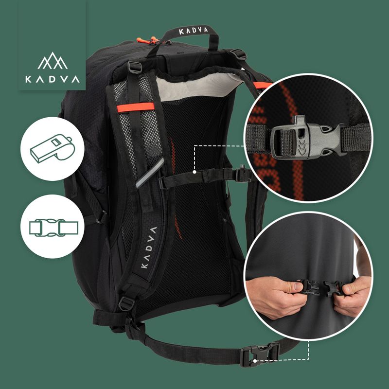 Turistinė kuprinė KADVA Aventura 22 l juoda 21