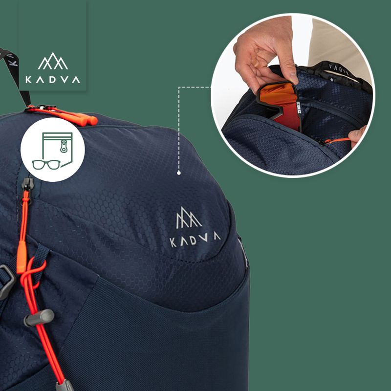 Turistinis kuprinė KADVA Aventura 22 l plieninės mėlynos spalvos 29