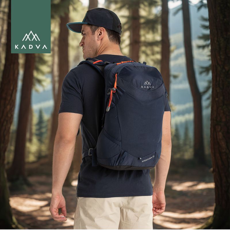 Turistinis kuprinė KADVA Aventura 22 l plieninės mėlynos spalvos 32