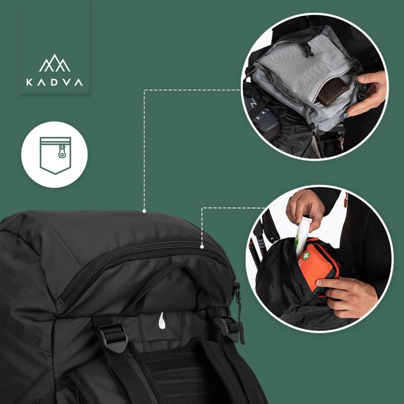 Trekkingo kuprinė KADVA Sendero 35 l juoda 23
