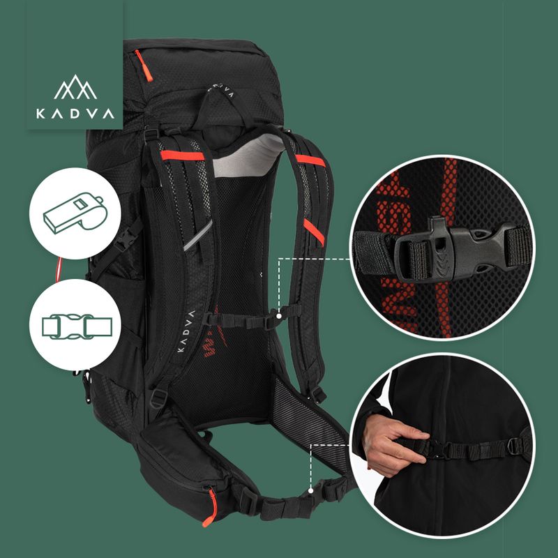 Trekkingo kuprinė KADVA Sendero 35 l juoda 27