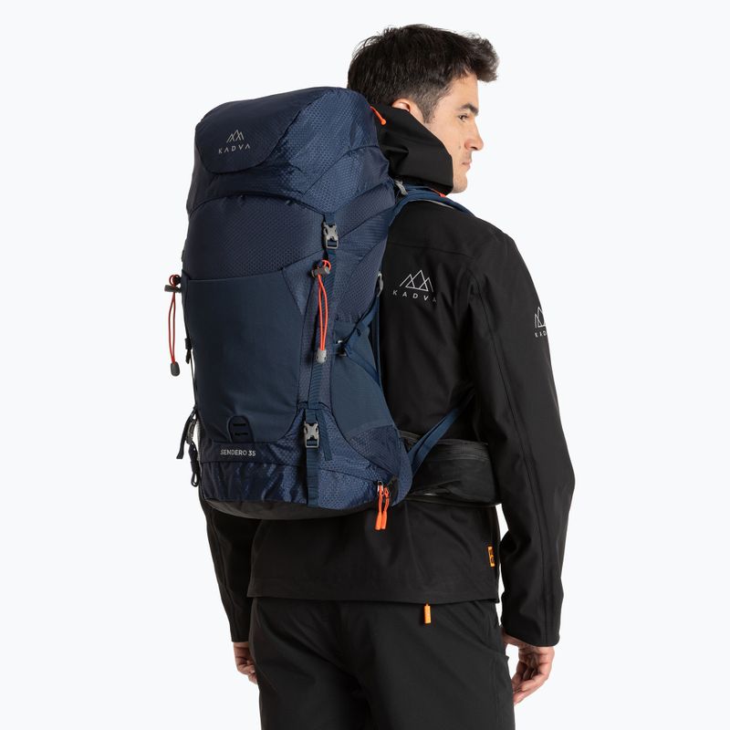 Trekkingo kuprinė KADVA Sendero 35 l plieninės mėlynos spalvos 2