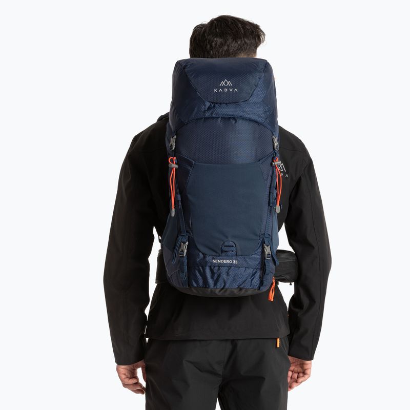 Trekkingo kuprinė KADVA Sendero 35 l plieninės mėlynos spalvos 11