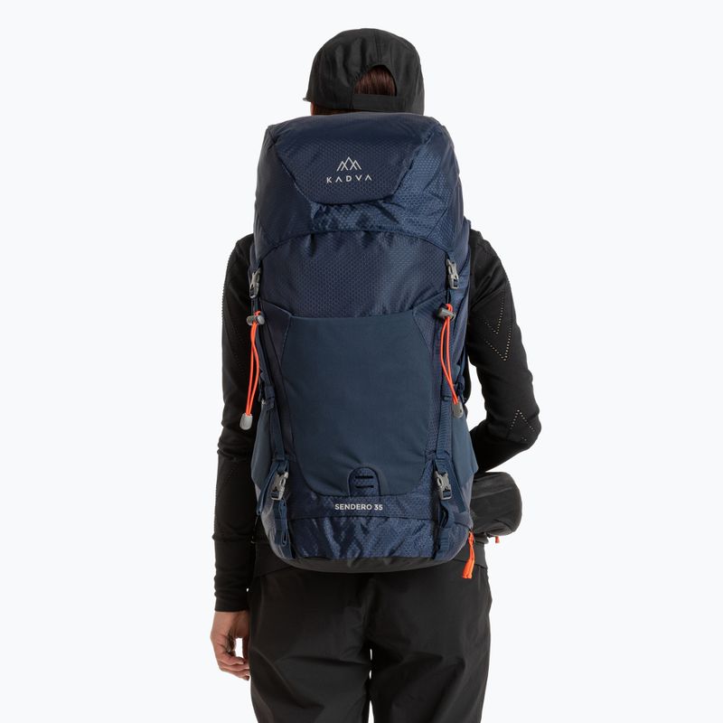 Trekkingo kuprinė KADVA Sendero 35 l plieninės mėlynos spalvos 20