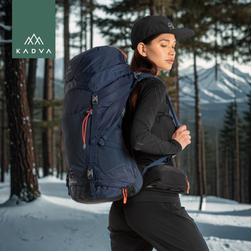 Trekkingo kuprinė KADVA Sendero 35 l plieninės mėlynos spalvos 29