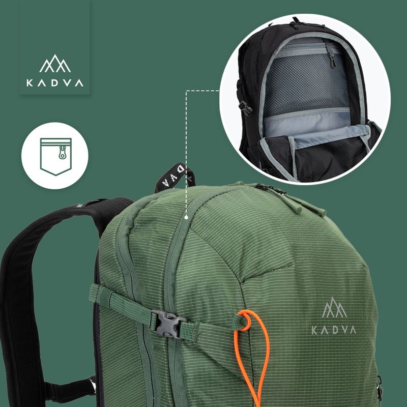 Turistinė kuprinė KADVA Escapada 20 l žalia 16