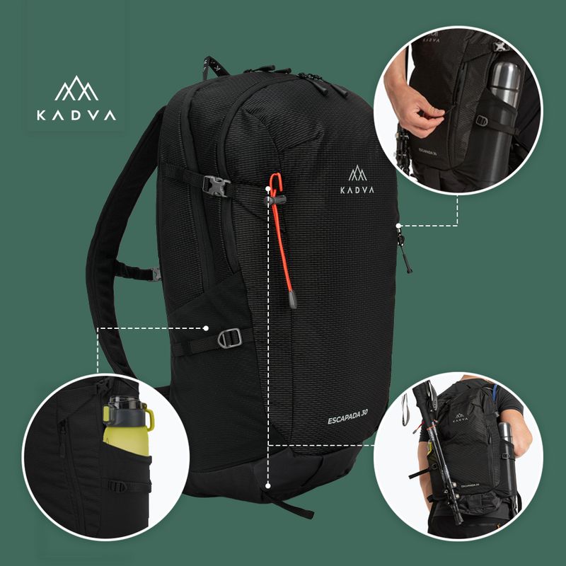 Turistinė kuprinė KADVA Escapada 30 l juoda 25