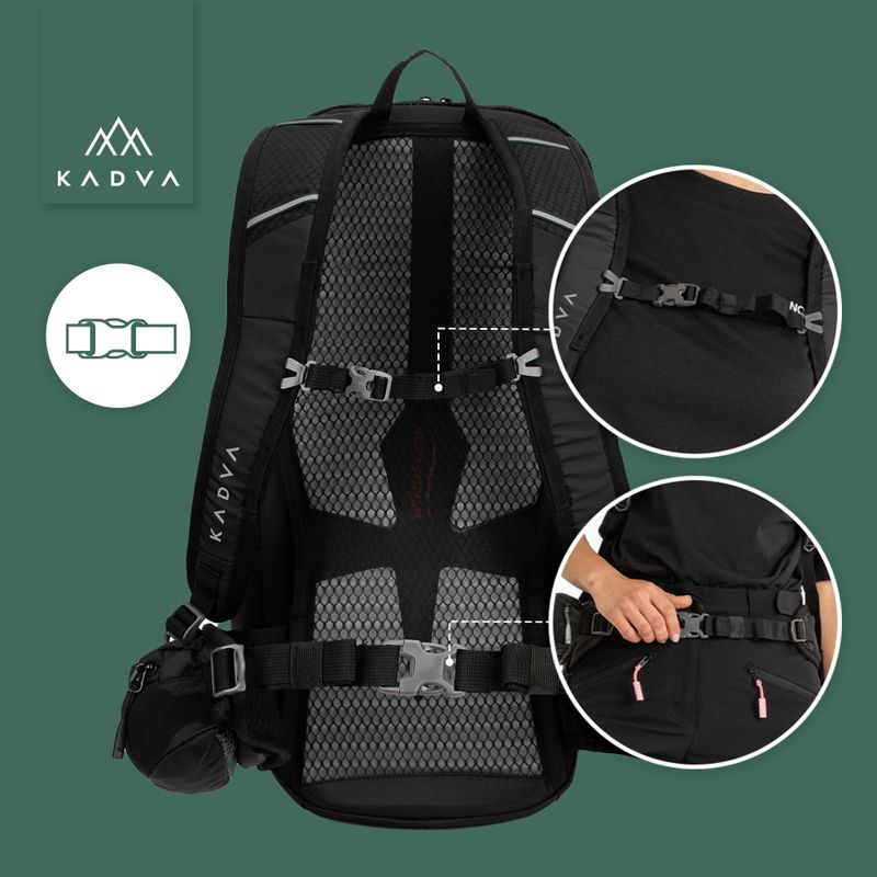 Turistinė kuprinė KADVA Escapada 30 l juoda 27