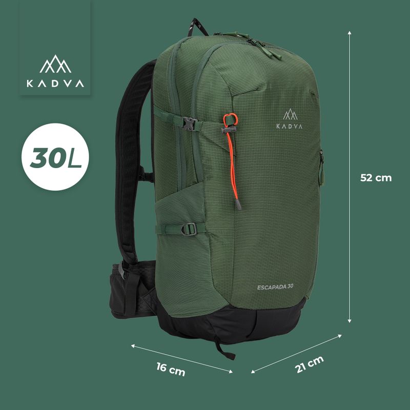 Turistinė kuprinė KADVA Escapada 30 l žalia 28