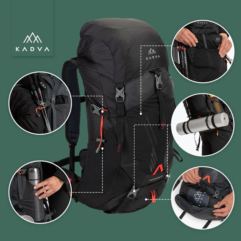 Trekkingo kuprinė KADVA Vagabundo 40 l juoda 24