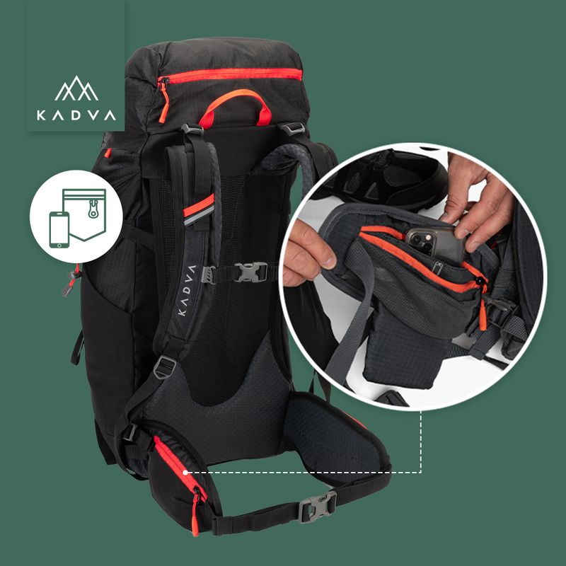 Trekkingo kuprinė KADVA Vagabundo 40 l juoda 26
