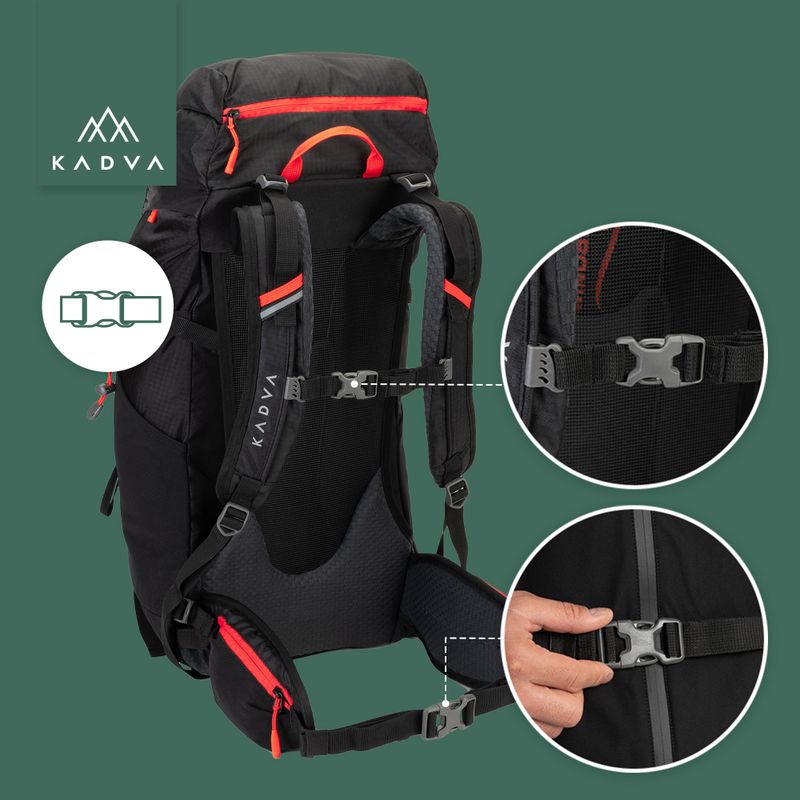 Kuprinė KADVA Vagabundo 40 l juoda 28