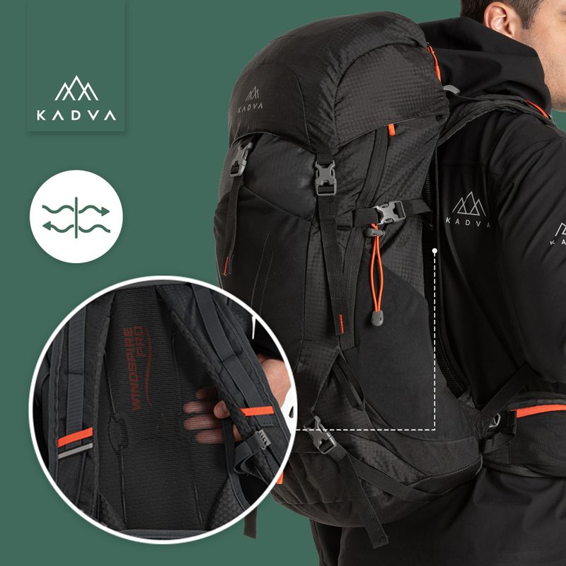 Trekkingo kuprinė KADVA Vagabundo 40 l juoda 29