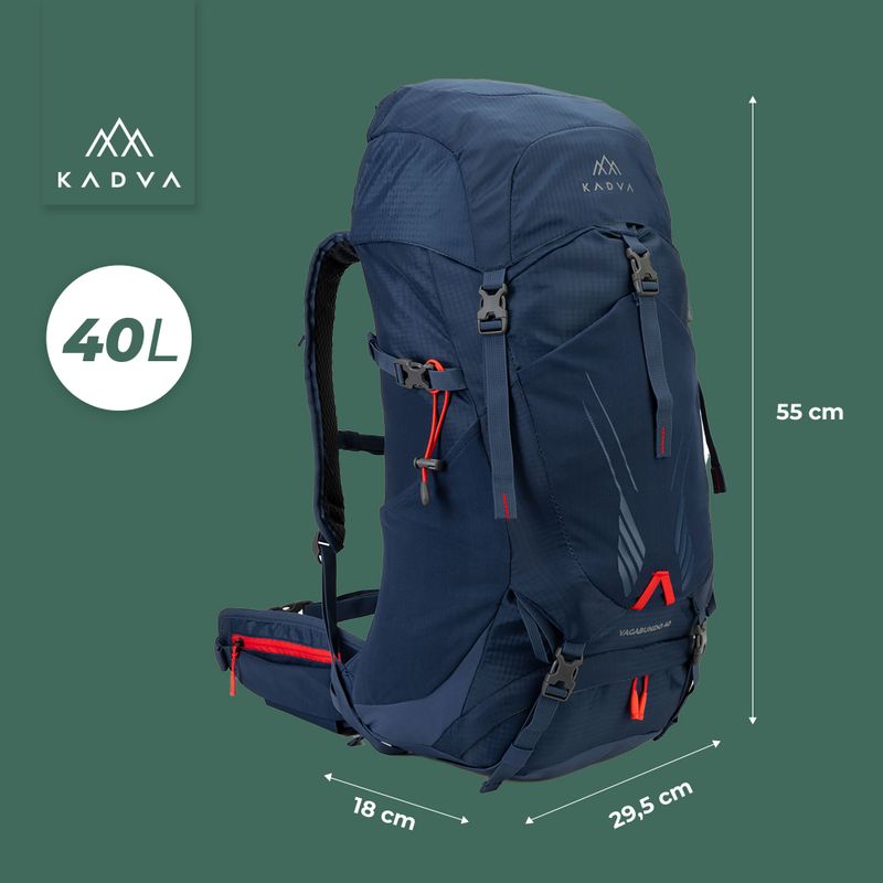 Trekkingo kuprinė KADVA Vagabundo 40 l mėlyna 24