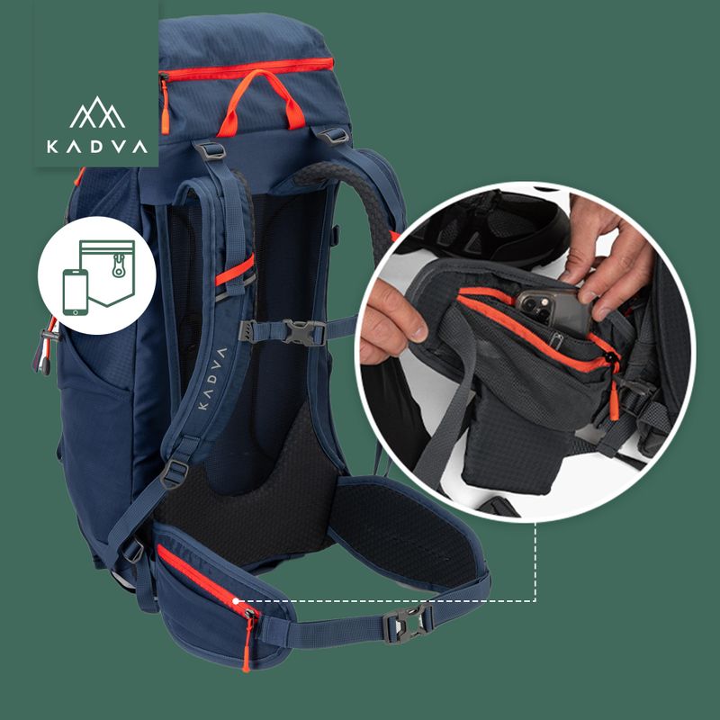 Trekkingo kuprinė KADVA Vagabundo 40 l mėlyna 29