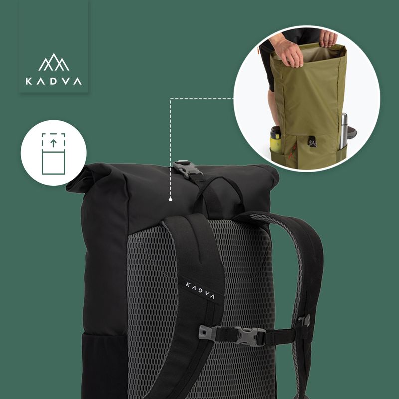 Miestinis kuprinė KADVA Companion 20 l juoda 10