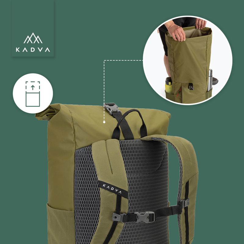 Miesto kuprinė KADVA Companion 20 l khaki 18