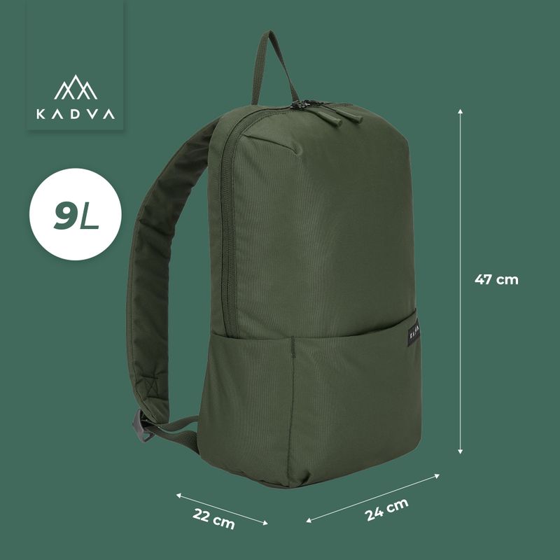 Miestinis kuprinė KADVA CityQuest 9 l žalia 7