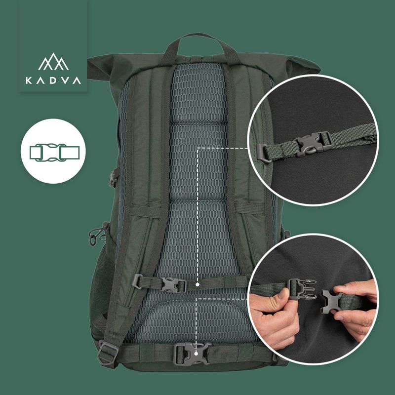 Miestinis kuprinė KADVA CityQuest 22 l žalia 22