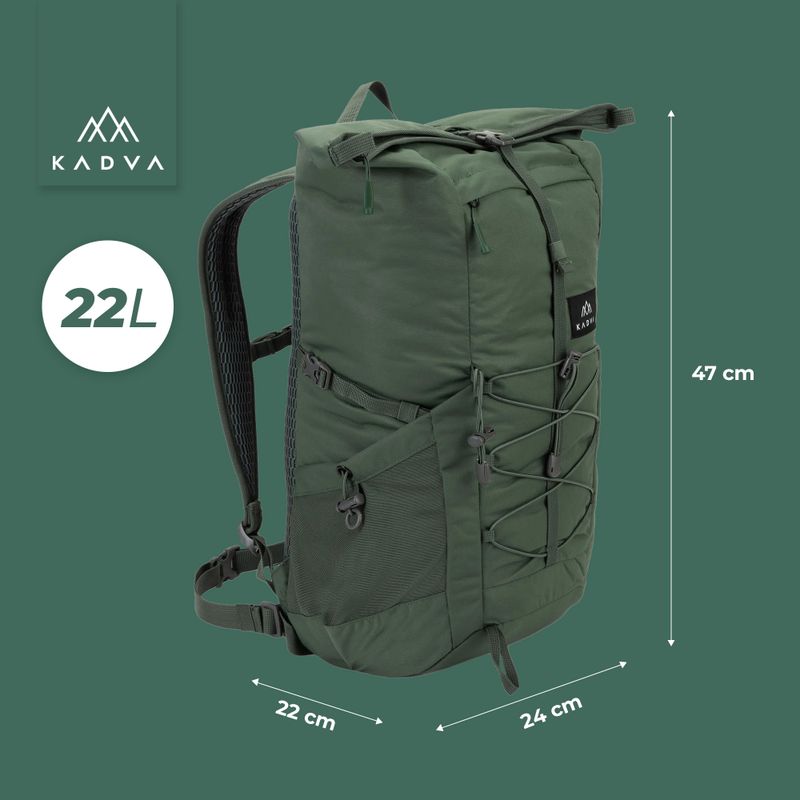 Miesto kuprinė KADVA CityQuest 22 l žalia 24