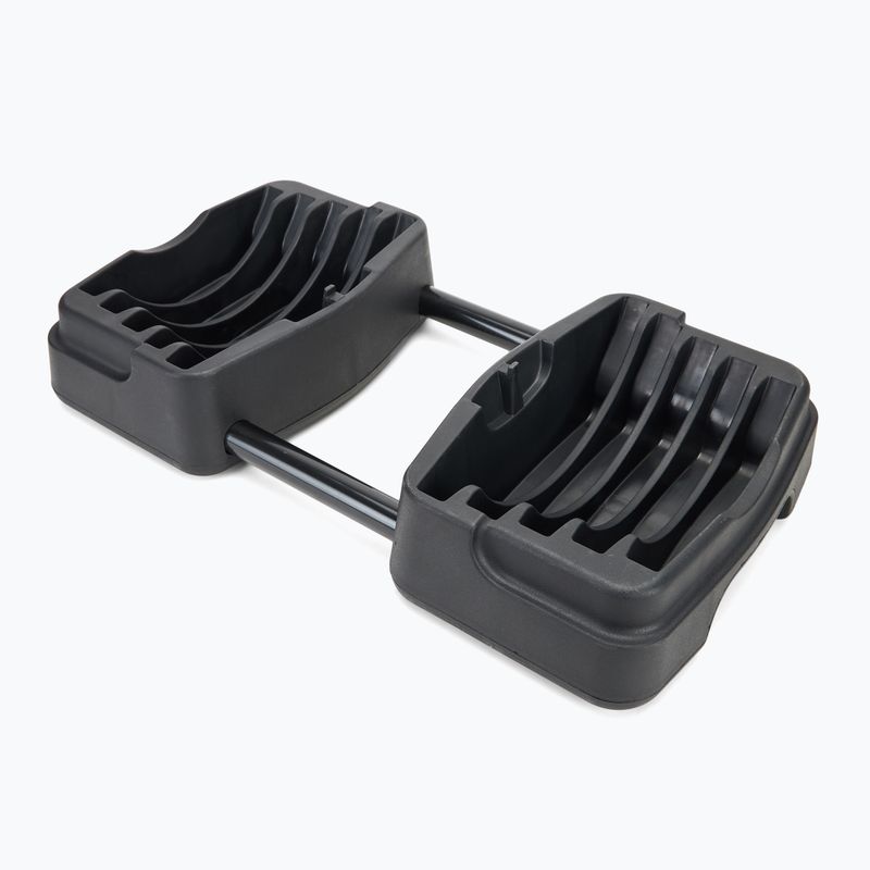 XTREXO stovas reguliuojamai štangai + hanteliai 2in1 TRX-ABD40 juodas