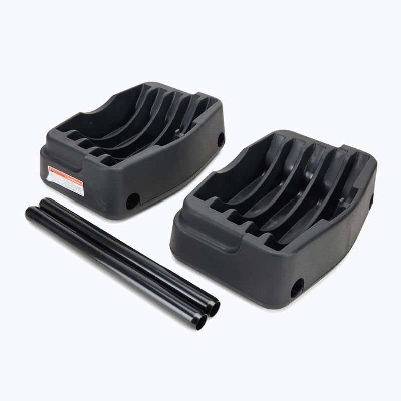 XTREXO stovas reguliuojamai štangai + hanteliai 2in1 TRX-ABD40 juodas 4