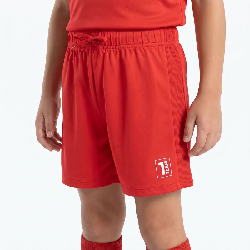 Vaikiškas futbolo komplektas OneTeam Precision Set marškinėliai ir šortai raudoni 4