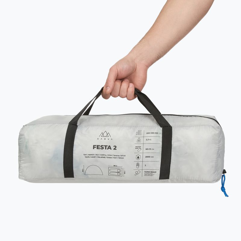 2 vietų stovyklavimo palapinė KADVA Festa 2 grey/blue 12