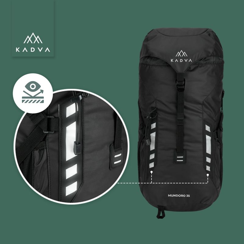 Turistinė kuprinė KADVA Mundoro 35 l juoda 17