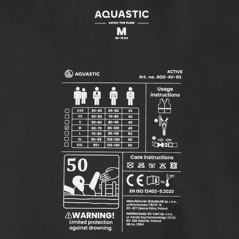 Apsauginė liemenė AQUASTIC Active 50N juoda 6