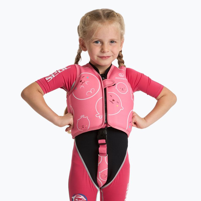 Vaikiška apsauginė liemenė AQUASTIC Junior rožinė 2