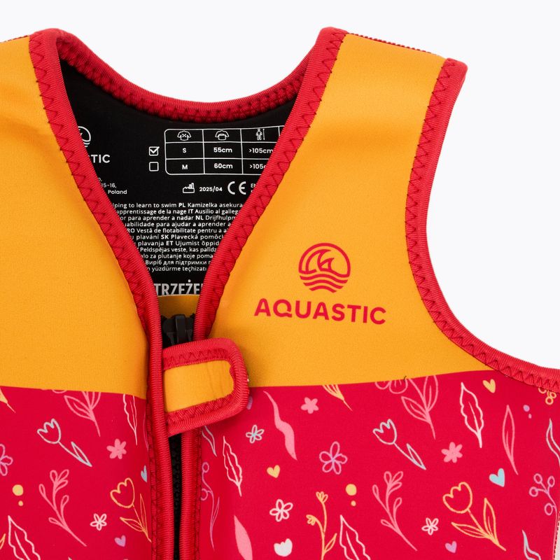 Vaikiška apsauginė liemenė AQUASTIC Junior rožinė/geltona 3
