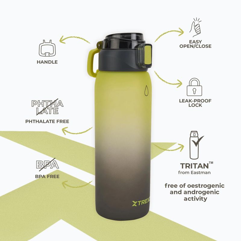 Bidonas XTREXO Haust 1000 ml geltonas/juodas 3