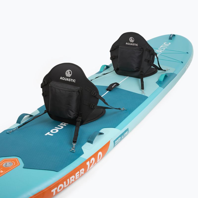 Rinkinys pripučiama lenta SUP AQUASTIC Tourer 12'0" 2-os green 12