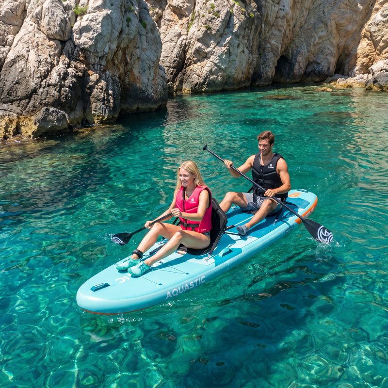 Rinkinys lenta SUP pripučiama AQUASTIC Tourer 12'0" 2-os žalia 23