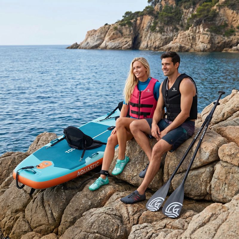 Rinkinys lenta SUP pripučiama AQUASTIC Tourer 12'0" 2-os žalia 24