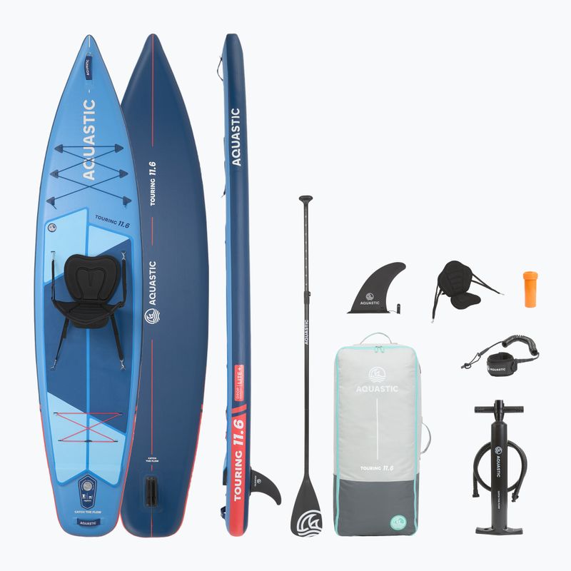 Rinkinys pripučiama lenta SUP AQUASTIC Touring 11'6" blue