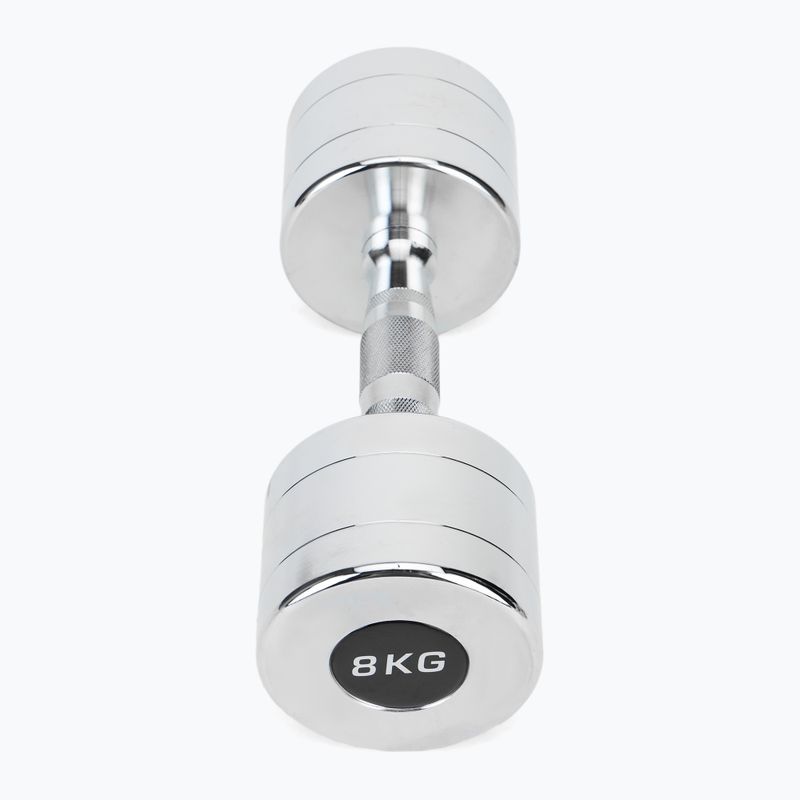 Chromuoti hanteliai XTREXO 2x8 kg sidabriniai 3